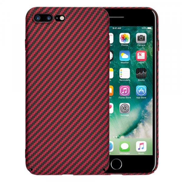 Husa pentru Apple iPhone 8 Plus / 7 Plus, Techsuit, Carbonite FiberShell, Rosie