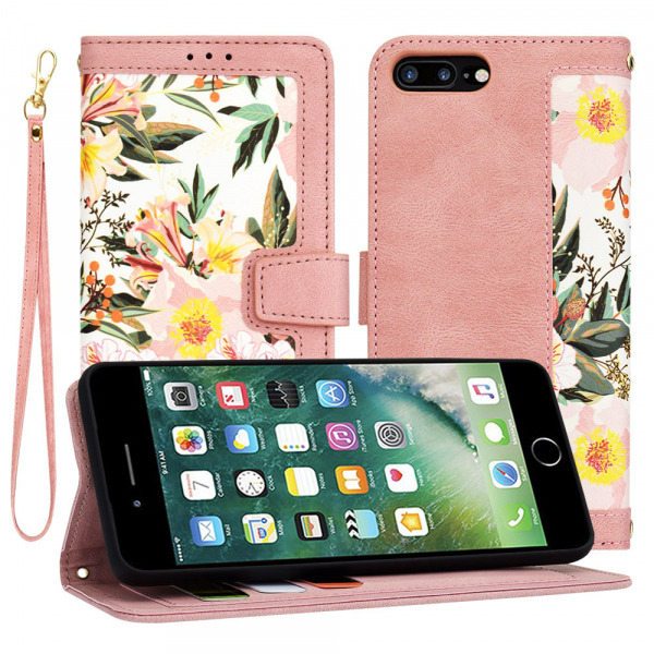 Husa pentru Apple iPhone 8 Plus / 7 Plus, Techsuit, FlipCraft, Roz