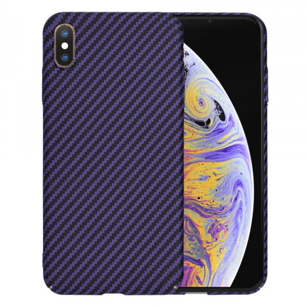 Husa pentru Apple iPhone XS Max, Techsuit, Carbonite FiberShell, Mov