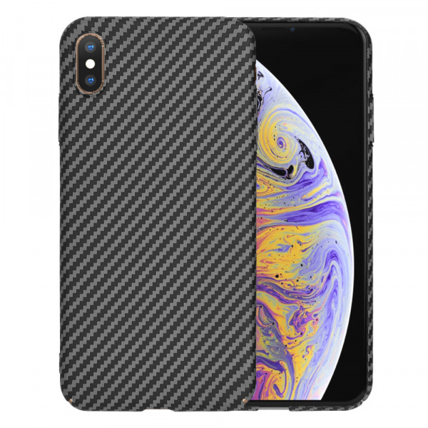 Husa pentru Apple iPhone XS Max, Techsuit, Carbonite FiberShell, Neagra