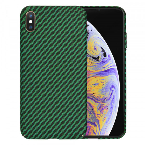 Husa pentru Apple iPhone XS Max, Techsuit, Carbonite FiberShell, Verde