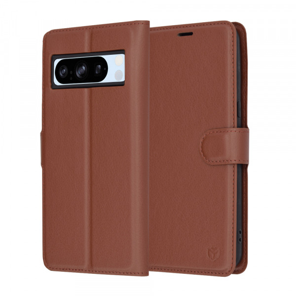 Husa pentru Google Pixel 8 Pro, Techsuit, Leather Folio, Maro