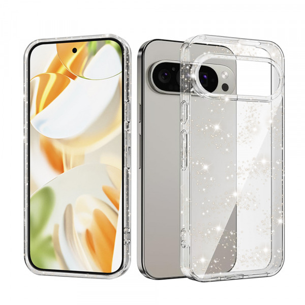 Husa pentru Google Pixel 9 Pro, Techsuit, SparkleSkin, Transparenta
