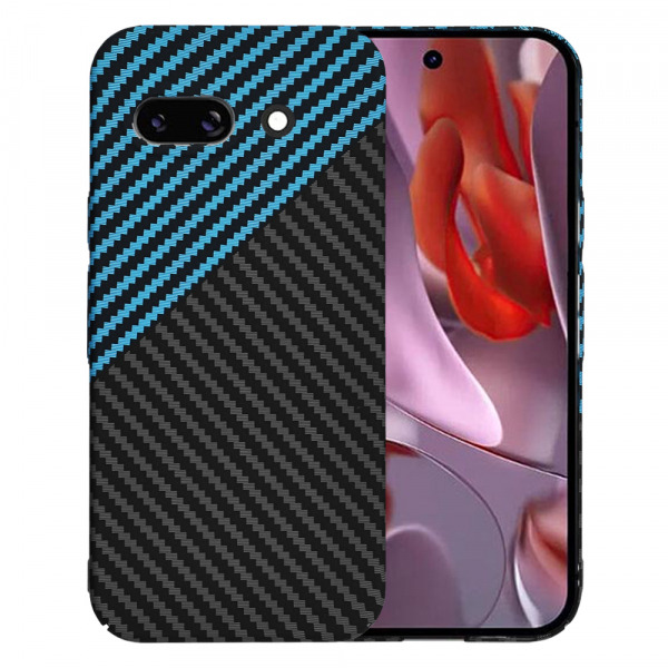 Husa pentru Google Pixel 9a, Techsuit, Carbonite FiberShell, Neagra Bleu