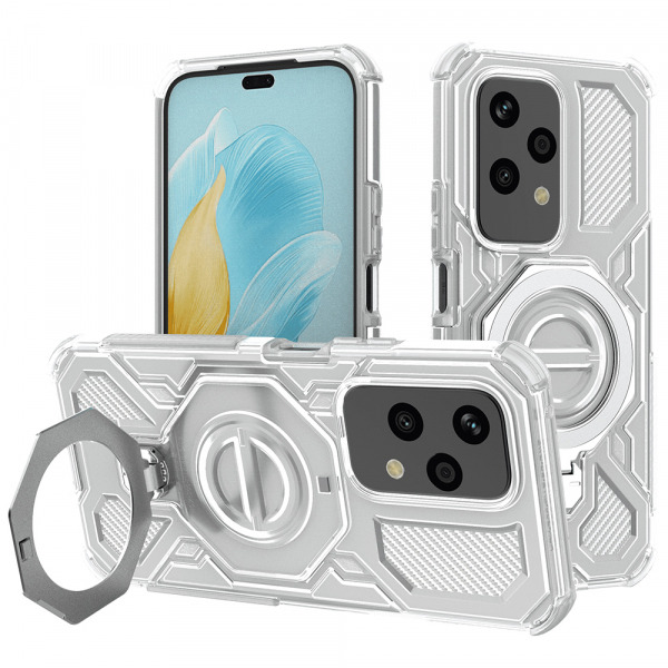 Husa pentru Honor 200 Lite, Techsuit, Carbon Shield Pro, Alba