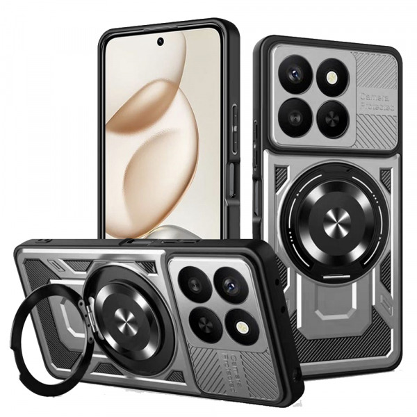 Husa pentru Honor 400 Smart 4G / X7d 4G / 400 Smart 5G, Techsuit, RuggedCam, Gri