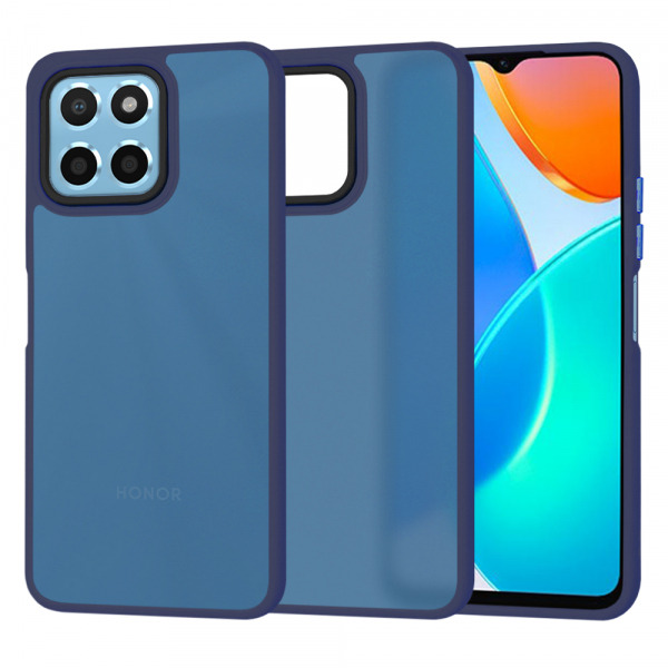 Husa pentru Honor 70 Lite / X6 / X8 5G, Techsuit, HaloFrost, Bleumarin