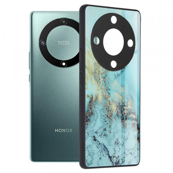 Husa pentru Honor Magic5 Lite, Techsuit, Glaze, Bleu