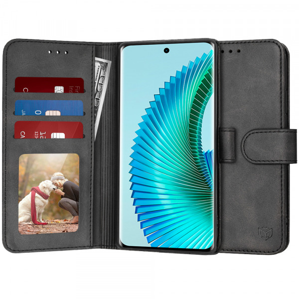 Husa pentru Honor Magic6 Lite, Techsuit, Diary Book, Neagra