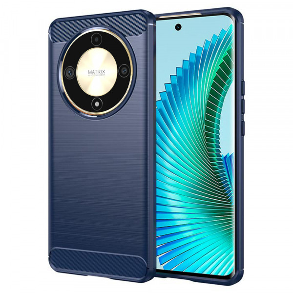 Husa pentru Honor Magic6 Lite, Techsuit, Carbon, Albastra