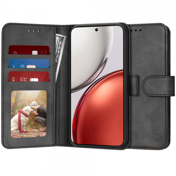 Husa pentru Honor Magic8 Lite, Techsuit, Diary Book, Neagra