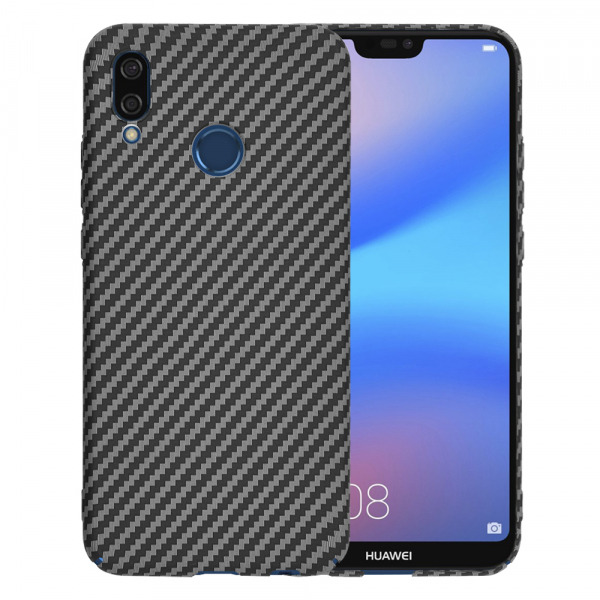 Husa pentru Huawei P20 Lite, Techsuit, Carbonite FiberShell, Neagra