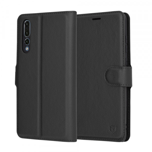 Husa pentru Huawei P20 Pro, Techsuit, Leather Folio, Neagra