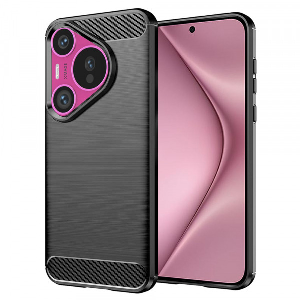 Husa pentru Huawei Pura 70, Techsuit, Carbon, Neagra