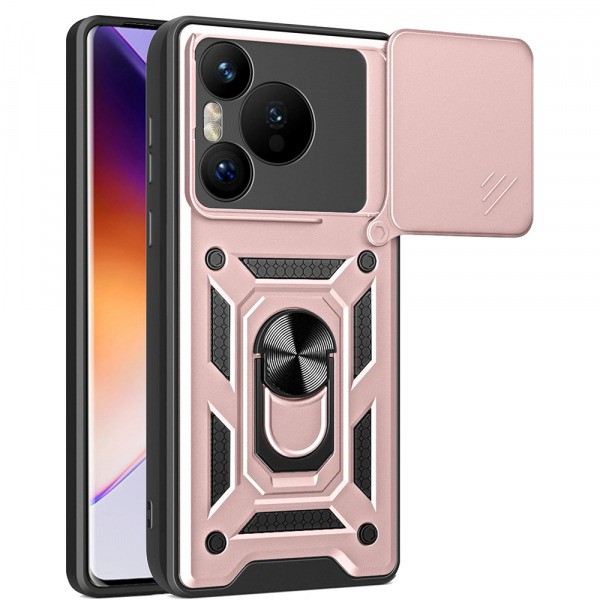Husa pentru Huawei Pura 70, Techsuit, CamShield, Roz