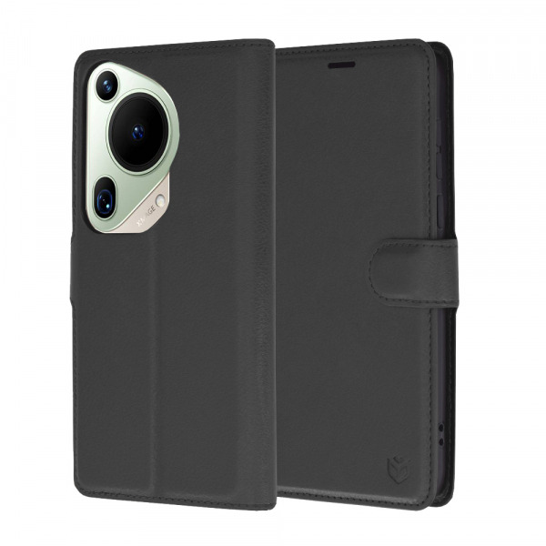 Husa pentru Huawei Pura 70 Ultra, Techsuit, Leather Folio, Neagra