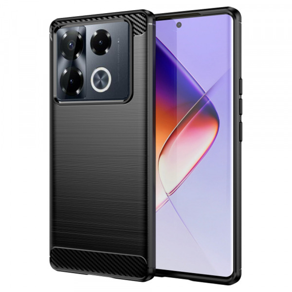 Husa pentru Infinix Note 40 Pro+, Techsuit, Carbon, Neagra