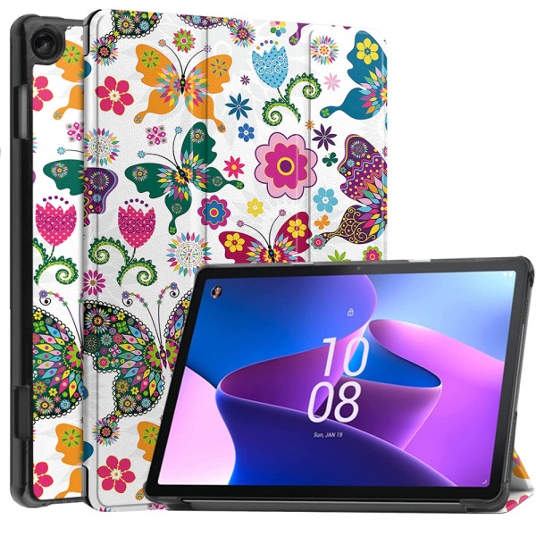 Husa pentru Lenovo Tab M10 Gen 3, Techsuit, FoldPro Butterfly, Multicolor