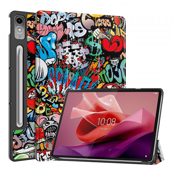 Husa pentru Lenovo Tab P12, Techsuit, FoldPro Urban Vibe, Multicolor