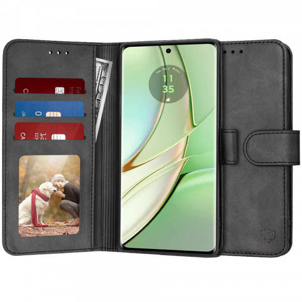 Husa pentru Motorola Edge (2023) / Edge 40, Techsuit, Diary Book, Neagra