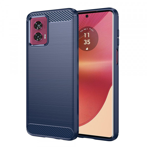 Husa pentru Motorola Edge 50 Fusion, Techsuit, Carbon, Albastra