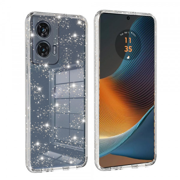 Husa pentru Motorola Edge 50 Fusion, Techsuit, SparkleSkin, Transparenta