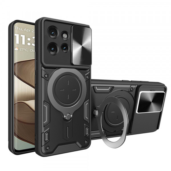 Husa pentru Motorola Edge 50, Techsuit, CamGuard Pro, Neagra