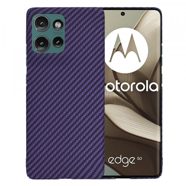 Husa pentru Motorola Edge 50, Techsuit, Carbonite FiberShell, Mov