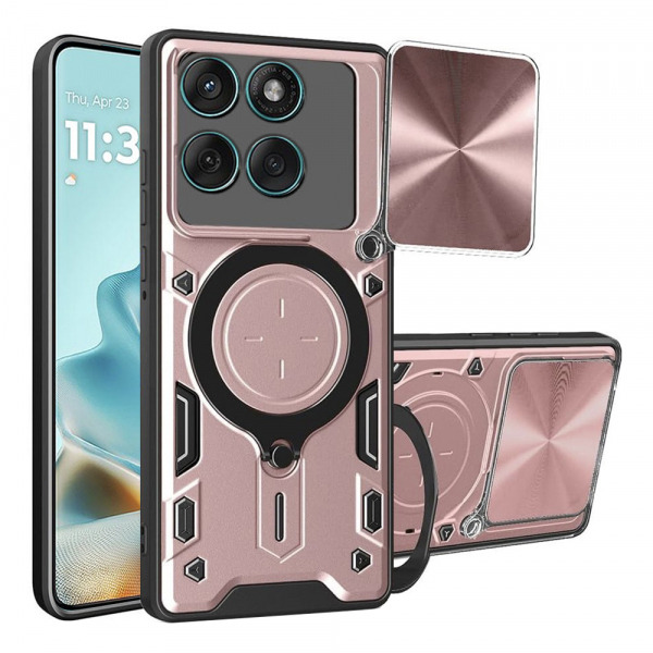 Husa pentru Motorola Edge 60 Fusion / Edge 60, Techsuit, CamGuard Pro, Roz Aurie