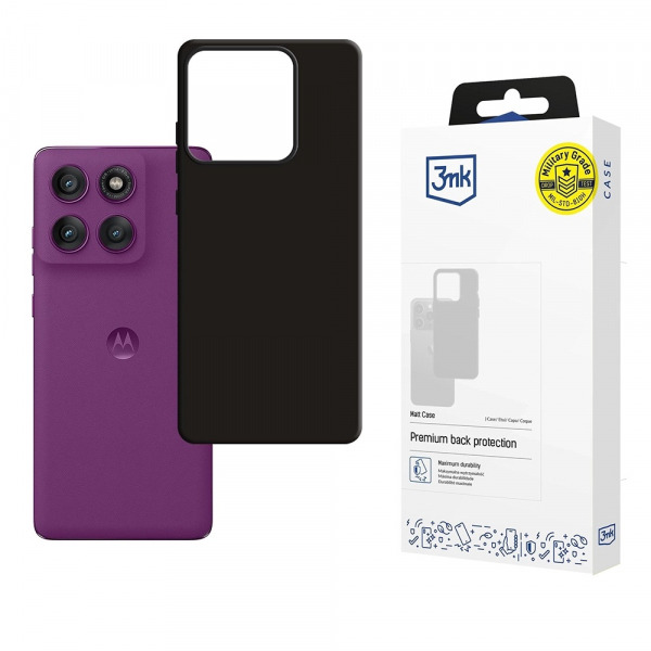 Husa pentru Motorola Edge 60 Pro, 3MK, Neagra Mata