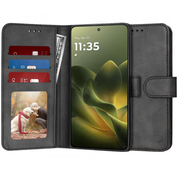 Husa pentru Motorola Edge 70, Techsuit, Diary Book, Neagra