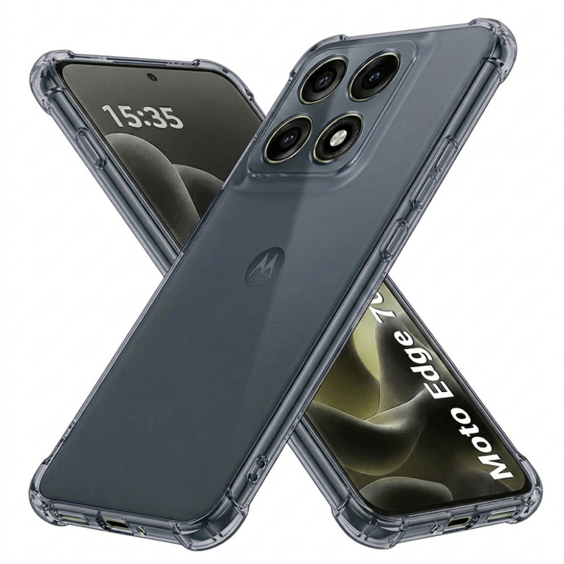 Husa pentru Motorola Edge 70 Pro, Techsuit, Shockproof Clear, Fumurie