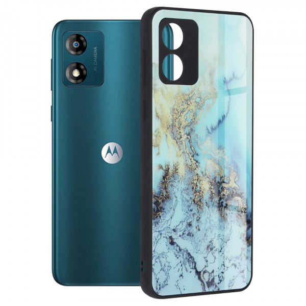 Husa pentru Motorola Moto E13, Techsuit, Glaze, Bleu