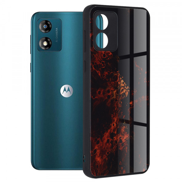 Husa pentru Motorola Moto E13, Techsuit, Glaze, Rosie
