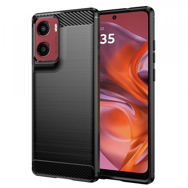 Husa pentru Motorola Moto E15 / G05, Techsuit, Carbon, Neagra