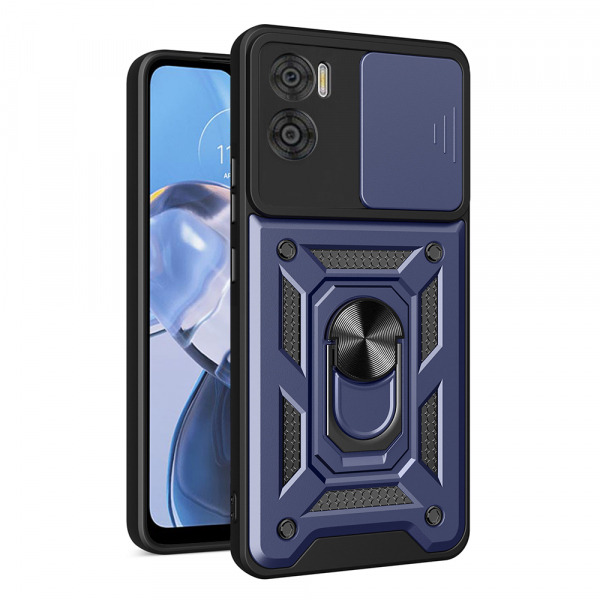Husa pentru Motorola Moto E22i / E22, Techsuit, CamShield, Albastra