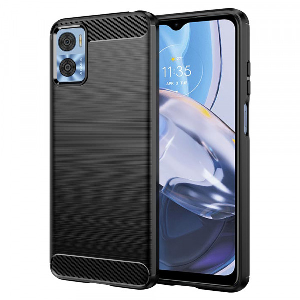 Husa pentru Motorola Moto E22i / E22, Techsuit, Carbon, Neagra