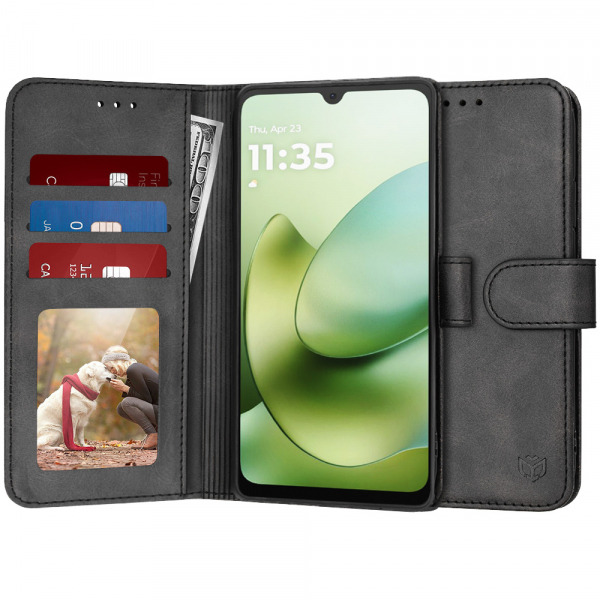 Husa pentru Motorola Moto G06, Techsuit, Diary Book, Neagra