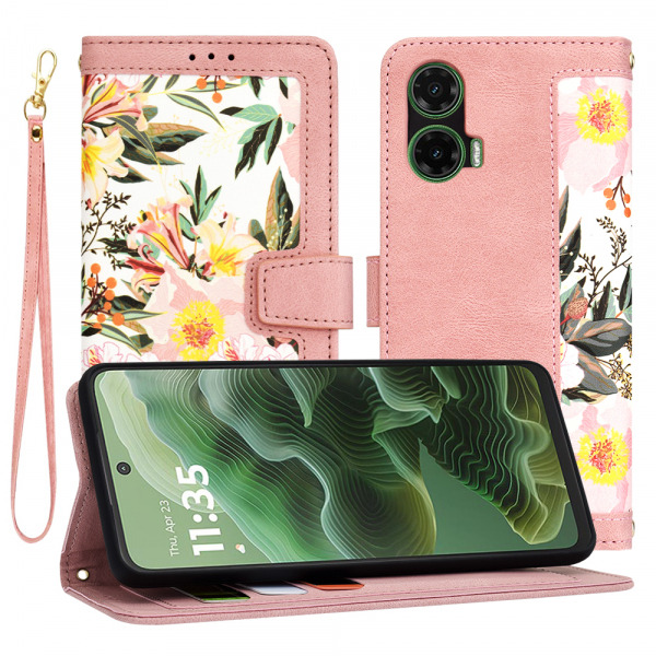 Husa pentru Motorola Moto G35, Techsuit, FlipCraft, Roz