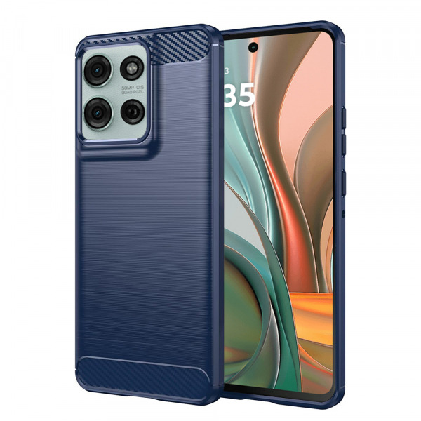 Husa pentru Motorola Moto G75, Techsuit, Carbon, Albastra