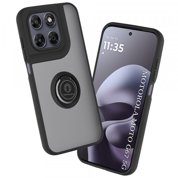 Husa pentru Motorola Moto G77 / G67, Techsuit, Glinth, Neagra