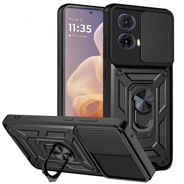 Husa pentru Motorola Moto G85, Techsuit, CamShield, Neagra