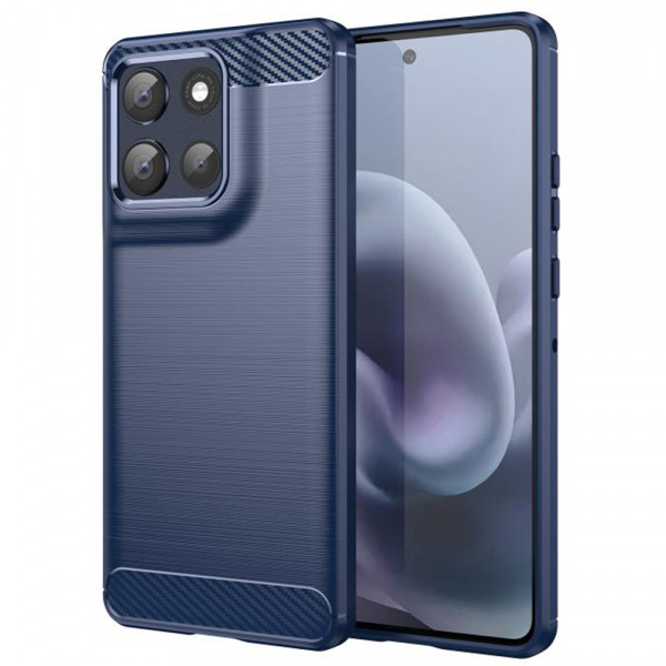 Husa pentru Motorola Moto G86, Techsuit, Carbon, Albastra