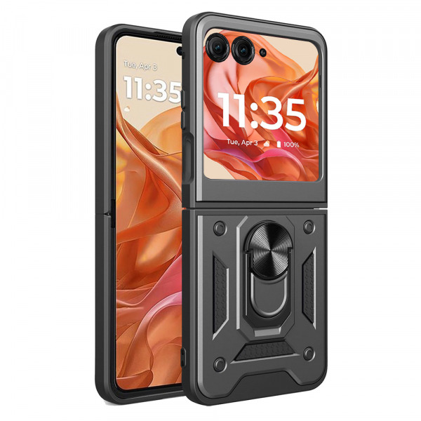 Husa pentru Motorola Razr 60 / Razr 50, Techsuit, CamShield, Neagra