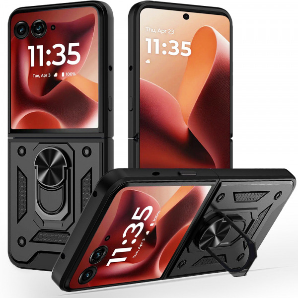 Husa pentru Motorola Razr 60 Ultra, Techsuit, CamShield, Neagra