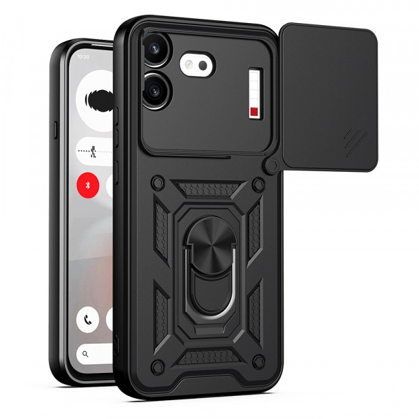 Husa pentru Nothing Phone (4b), Techsuit, CamShield, Neagra