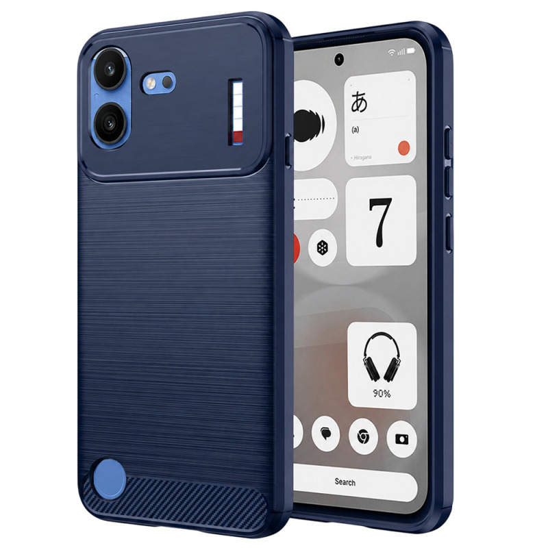 Husa pentru Nothing Phone (4b), Techsuit, Carbon, Albastra