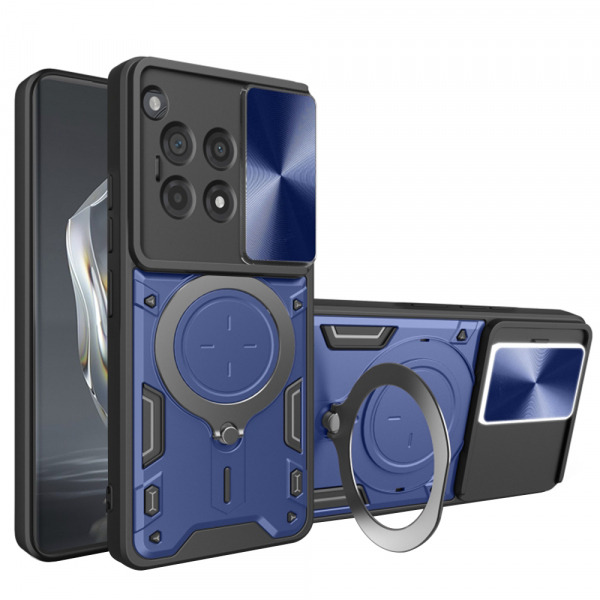 Husa pentru OnePlus 12R, Techsuit, CamGuard Pro, Albastra