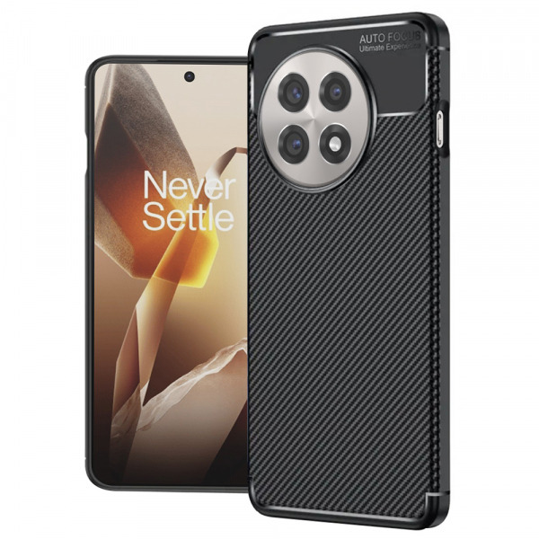 Husa pentru OnePlus 13R, Techsuit, CarbonFiber, Neagra
