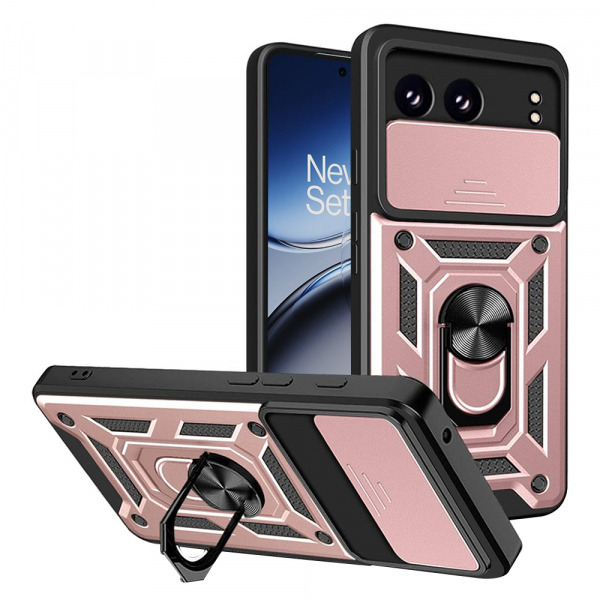 Husa pentru OnePlus Nord 4, Techsuit, CamShield, Roz